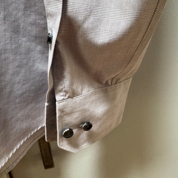 SERICA CLASSICS shirt - long sleeve - Men’s Size L (16 1/2 / 42) - gray plaid - Picture 3 of 6